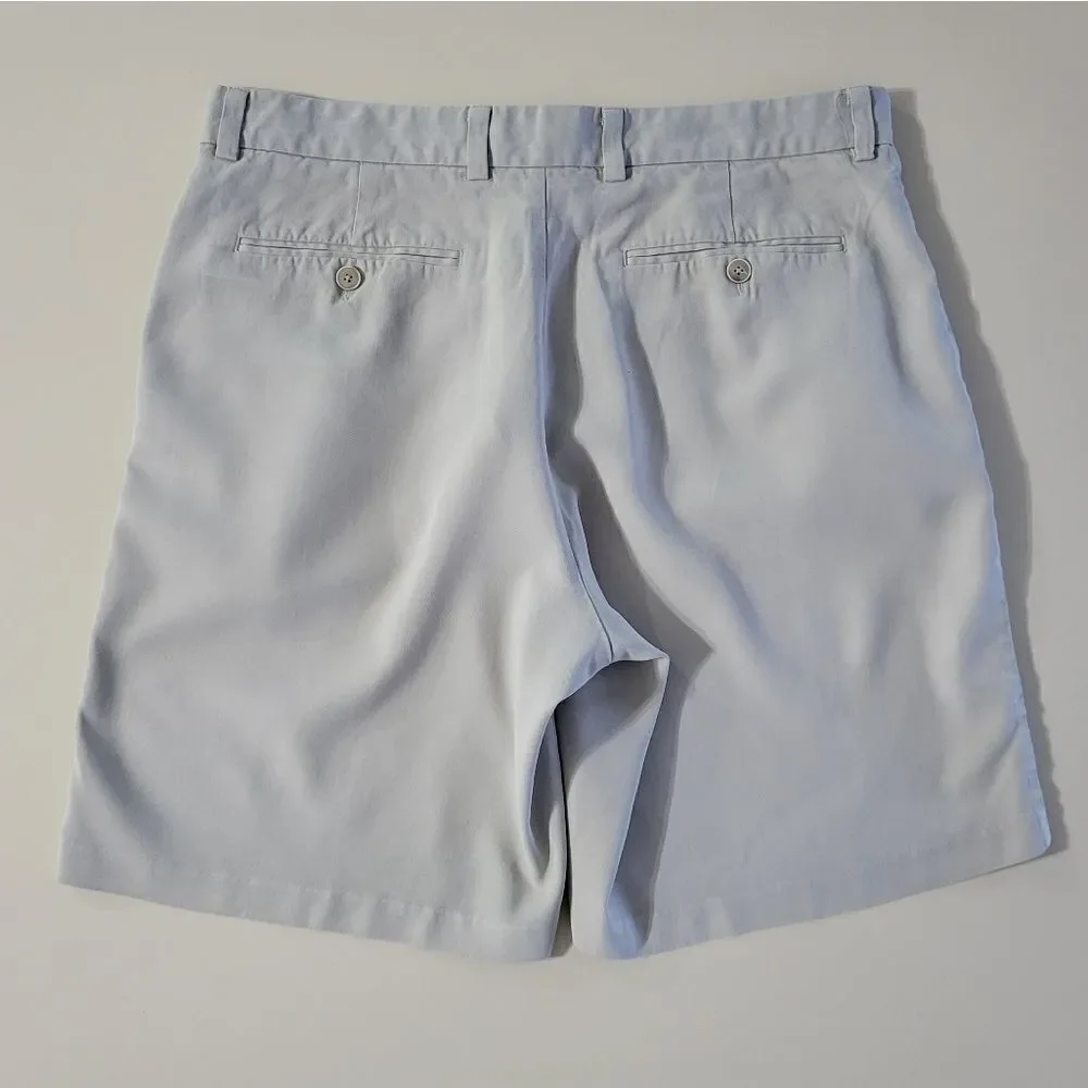 Tommy Bahama Men's Silk Cotton Light Tan Dress Shorts